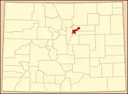 Location of Denver in the state of Colorado