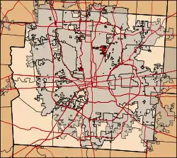 Location of Clinton Township in Franklin County.