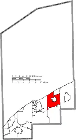 Location of Perry Township in Lake County