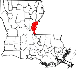 Location within the U.S. state of Louisiana