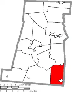 Location of Pleasant Township in Madison County