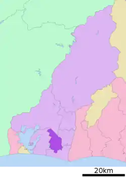 Location of Naka-ku in Shizuoka