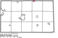 Location of Green Springs in Seneca County