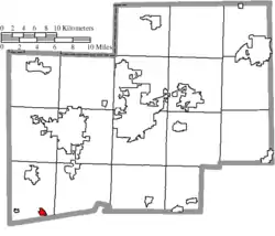 Location of Beach City in Stark County