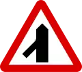 Traffic merging from left behind