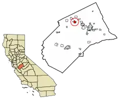 Location in Merced County, California