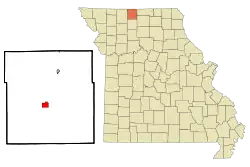 Location of Princeton, Missouri