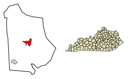 Location in Metcalfe County, Kentucky