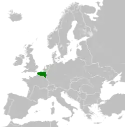 Location of Belgium