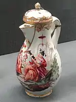 Milk jug with chinoiserie scenes, c. 1772, Frankenthal, hard-paste porcelain