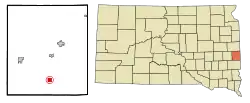 Location in Moody County and the state of South Dakota