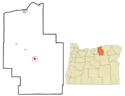 Location in Oregon
