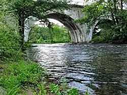 Railway bridge over Wda river in Czarna Woda