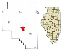 Location in Moultrie County, Illinois