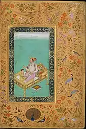 Image 58Folio from the Shah Jahan Album, c. 1620, depicting the Mughal Emperor Shah Jahan (from History of books)