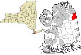 Location in Nassau County and the state of New York