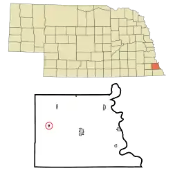 Location of Johnson, Nebraska