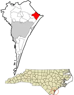 Location in New Hanover County and the state of North Carolina.