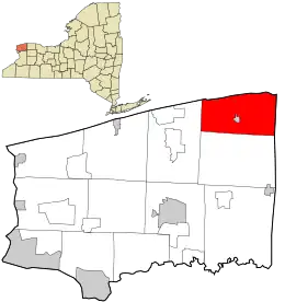 Location in Niagara County and the state of New York.