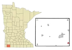 Location of Round Lake, Minnesota