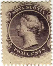 Nova Scotia 1863 - Queen Victoria two cents