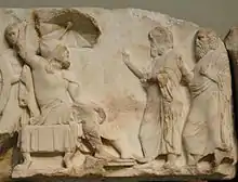 Arbinas receives emissaries. Nereid Monument.