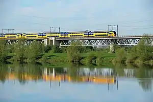 NSB train on a bridge near Arnhem in 2012