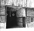 Shedded entrance of a barn