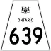 Highway 639 marker