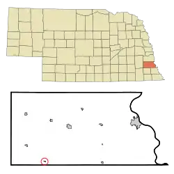Location of Burr, Nebraska