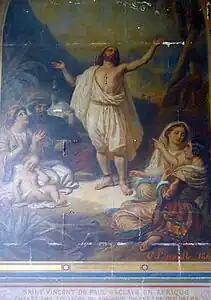 "Samt Vincent de Paul in Africa", fresco by François-Gabriel Lépaulle (1804-1886)