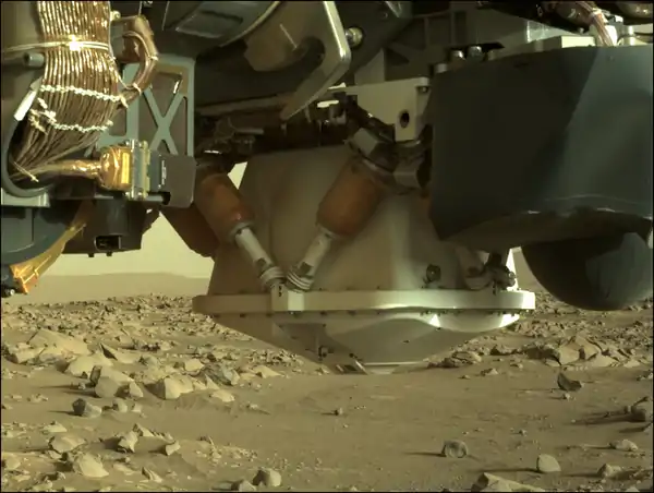 PIXL seen on Mars from the left Navcam