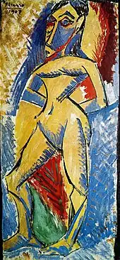 Pablo Picasso, 1907, Femme nue, oil on canvas, 92 x 43 cm, Museo delle Culture, Milano