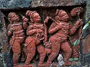 Terracotta relief at Singhabahini temple
