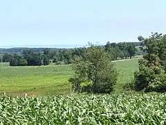 Looking south from St. Paul's Anglican Church in Perrytown towards Canton and Lake Ontario