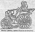 Panhard et Levassor 'Phaeton a petrole'Émile Levassor finished 5th Le Petit Journal – Contest for Horseless Carriages, Paris-Rouen.Le Petit Journal Sunday 22 July 1894