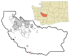 Location of Elbe, Washington