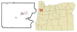 Location of Rickreall, Oregon