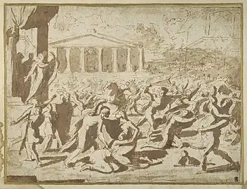 The Rape of the Sabines, c. 1633 (Chatsworth)