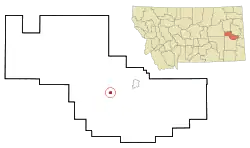 Location of Terry, Montana