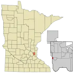 Location of the city of Lauderdalewithin Ramsey County, Minnesota