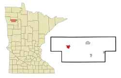 Location of Red Lake Fallswithin Red Lake County and state of Minnesota