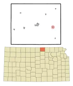Location within Republic County and Kansas