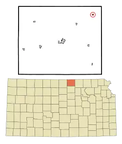 Location within Republic County and Kansas