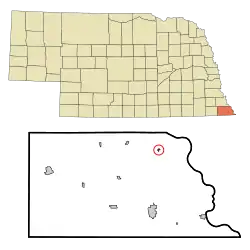 Location of Barada, Nebraska