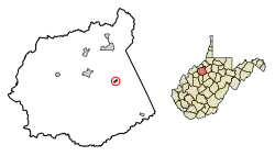 Location of Pullman in Ritchie County, West Virginia.