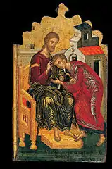 Two scenes from the life of St John the Divine by Andreas Ritzos (15th century) Benaki Museum