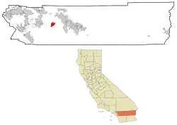Location within Riverside County and California