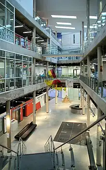 The main atrium of the Roland Levinsky Building.