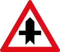 Crossroad ahead with priority